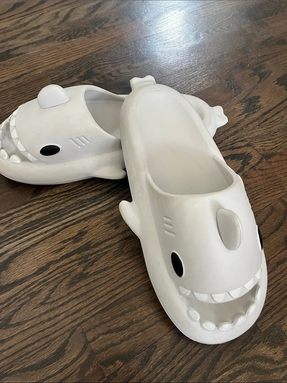 Grey Shark Slides, Cloud Slippers
